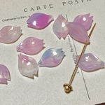 桜の花びら　チャーム　花弁　フラワー　パープル