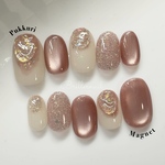 【180】ニュアンスネイル キラキラ ネイルチップ フラッシュネイル✨️
