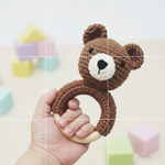 おもちゃ☆くまちゃん☆ガラガラ☆ラトル☆0歳から☆男の子☆女の子☆かわいい☆編みぐるみ☆出産祝い☆あかちゃん☆ギフト☆プレゼント☆ハンドメイド/手作り