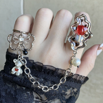〜小さな花壇🖤🧸〜ダブルリング