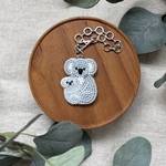 《animaux・ビーズ刺繍》コアラの抱っこバッグチャーム《受注生産》