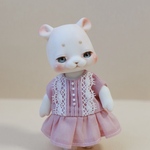 cocoriang、kumkukuサイズ●ピンタックワンピース（ピンク）