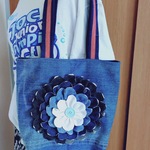 デニムリメイクバック【花】