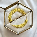 刺繍リングピローNo.036 ミモザ