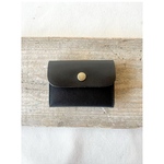 牛革レザー　コンパクト財布　Black