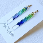 色の情景　雷火と蒼色 【アクリルアクセサリー】