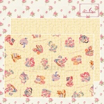 -yellow-Easter animals デザインペーパー【No.e74】