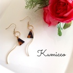 まる✳︎べっ甲さんかく✳︎ピアス