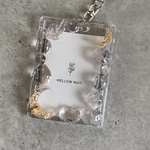 【B8トレカキーホルダー】再販　硬質ケース『moon』gold/clear/金/三日月/惑星/レジンアート