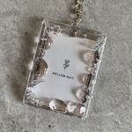 【B8トレカキーホルダー】硬質ケース『moon』silver/clear/金/三日月/惑星/レジンアート