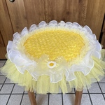 カフェマット🌼ひだまりのマーガレット🌼直径59㎝（フリル含）