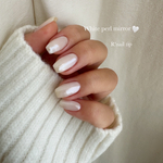 no.122 white pearl mirror🪞🤍nailtip ホワイトパール ミラーパウダーネイル