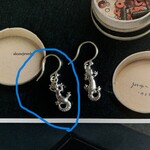 T様ご注文片耳ヒョウモンのピアス