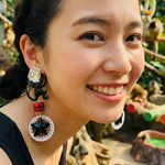 ~blackstar黒い星~black spider monkey　ピアス　イヤリング　フィギュア　生き物　猿　チンパンジー　クロクモザル　黒クモザル