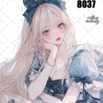 original sticker « no.8037 »     //     人物ステッカー オリジナルステッカー オリジナル人物ステッカー ステッカー cotton melody