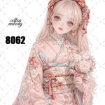 original sticker « no.8062 »     //     人物ステッカー オリジナルステッカー オリジナル人物ステッカー ステッカー cotton melody