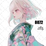 original sticker « no.8072 »     //     人物ステッカー オリジナルステッカー オリジナル人物ステッカー ステッカー cotton melody