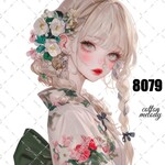 original sticker « no.8079 »     //     人物ステッカー オリジナルステッカー オリジナル人物ステッカー ステッカー cotton melody
