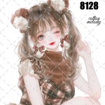 original sticker « no.8128 »     //     人物ステッカー オリジナルステッカー オリジナル人物ステッカー ステッカー cotton melody