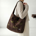 苔影の午｜馬柄シェニールジャカード ショルダーバッグ