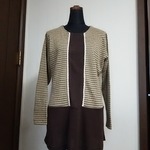 ローウエスト切り替え秋物チュニック