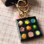 ​【季節の和菓子】ゆもりの練り切りキーホルダー 春 スイーツ ミニチュア 【送料無料】