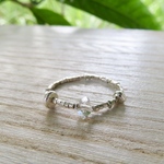 ひとつ星とカレンシルバーのリング -herkimer diamond quartz-