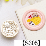 【S305】  くまさんのメロンパン・カフェ  シーリングスタンプ  2.5㎝  ヘッドのみ