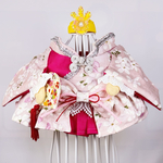 ひな祭りスタイ(女の子用)扇クリーム桜
