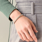 錫 (スズ) × silver バングル【Twist Tin Bangle 】