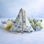 涼やかBlue 花柄トライアングル　Lサイズ