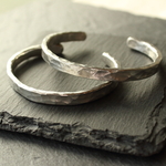 錫 (スズ) × silver バングル【Plate Tin Bangle 】刻印 名入れ 錫婚式