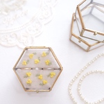 【新作】ミモザ　刺繍リングピロー　ガラス