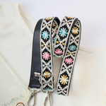 金具シルバー　2.5cm幅　スマホショルダー　インド刺繍　