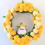 シマエナガ　もこもこ ミモザリース