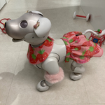  ［セットアップ］aiboちゃんのキュートベリーなスタイとギャザースカート　AI robot aibo's bib & skirt おっきなストロベリー柄　 