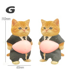 おなかぷにぷに プニプニ 3Dシール やみつき ネコ 猫 ねこ ムニムニ マシュマロ触感 癒し スクイーズ マシュマロシール シール帳 デコレーション ステッカー 【seal-192 G 1枚 】