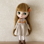 ミディブライスoutfitお花刺繍のバルーンワンピース