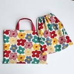 カラフルなお花のレッスンバッグ&お着替え袋