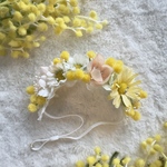 💐ミモザリボン💐2way ゴムタイプ
