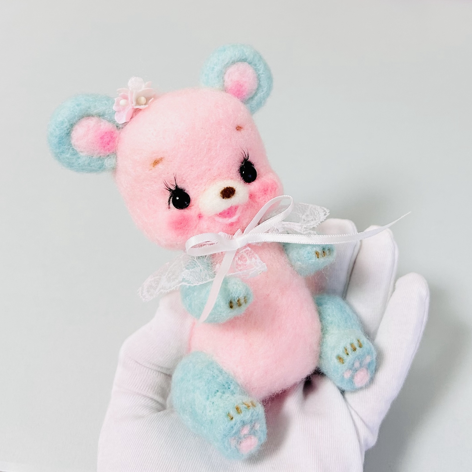 ピンク×ターコイズのクマちゃん???