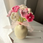 小花のブーケ💐ドーム型　卒業　入学　枯れない花　毛糸の花束