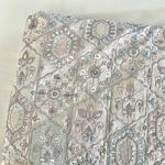 110cm×50cm  インド刺繍生地　アイボリー
