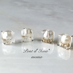 +°淡水パール キュービックピアス