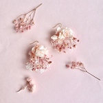 【桜×かすみそう】 ドライフラワー ピアス・イヤリング ブライダル　ウェディング