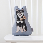 黒柴犬　ミニクッション