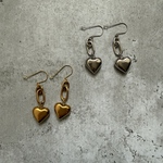 ーvolume chain×Heartー　ピアス　サージカルステンレス　イヤリング　チェーン　チェーンネックレス　ハート