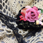 赤い薔薇とお花のゴシック系ヘッドドレス♡