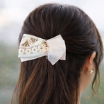 心ときめく　大人の刺繍リボン　ホワイト