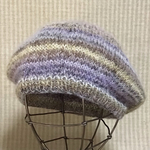 🎄SALE🌟マルチミックスのアルパカウールで編んだフワフワ♪ベレー帽/col.9/再販